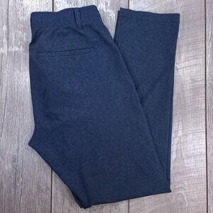 Under Armour Golf Pants Mens 30x30 Blue Heathered Flat Front Tapered Performance